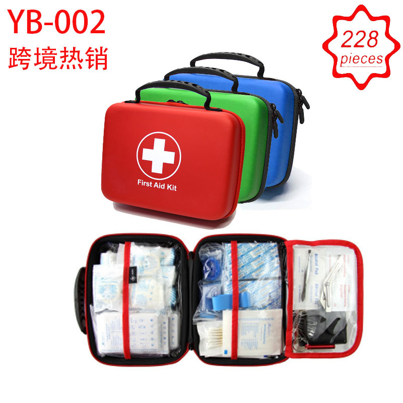 228-piece pu waterproof first aid kits amazon cross-border outdoor household car medical herb bag spot africa