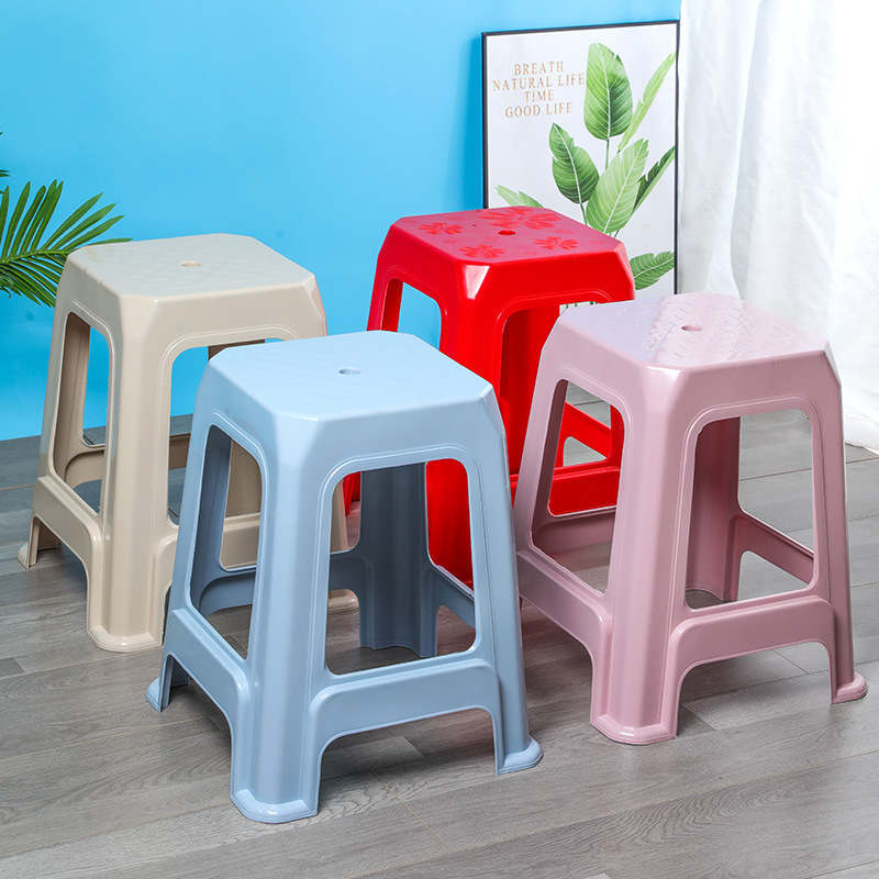 Thickened Household Plastic Stool Student Children Short Stool Adult High Stool Large Stall Red Stool Plastic Chair 0337