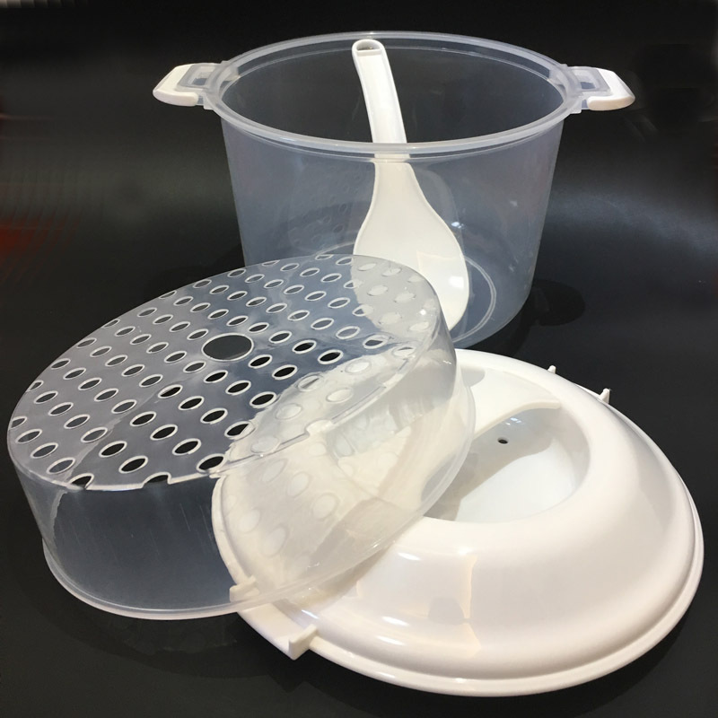 新款微波炉专用饭煲塑料饭盒微波炉蒸米保鲜盒子蒸锅汤锅大号包邮