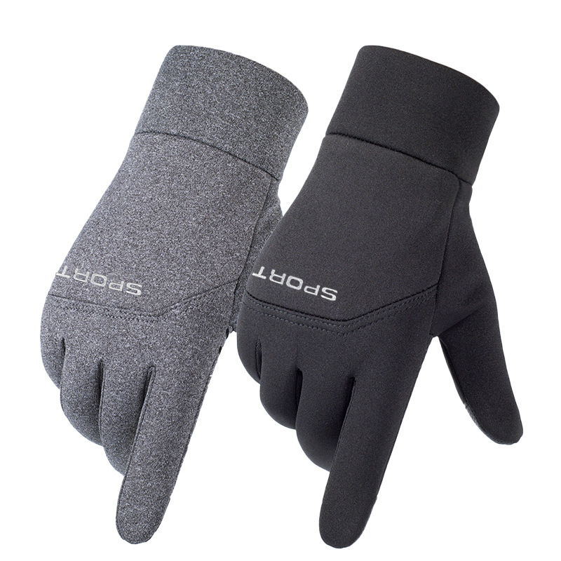 Gloves Men's Winter Warm Fleece-Lined Riding Winter Women's Windproof Waterproof Non-Slip Touch Screen Electric Driving Cold-Proof Cross-Border