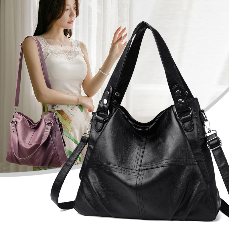 真皮包包女2022新款潮韩版软皮女包女士大容量羊皮单肩斜挎手提包