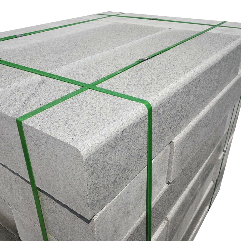 芝麻白路沿石 花岗岩白麻路缘石路边石 侧路石 路牙石 大理石石材