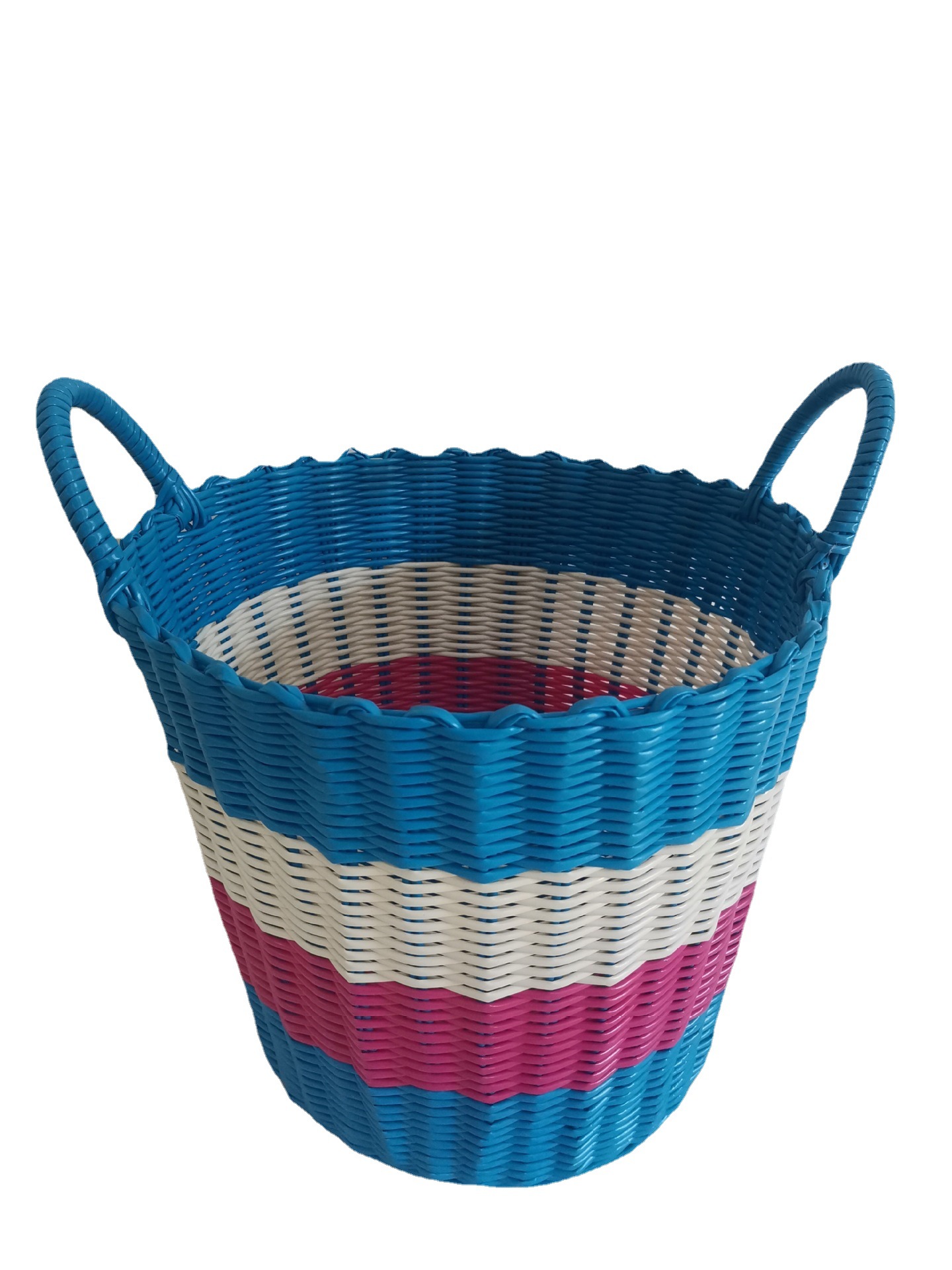 厂家直销塑料编织篮【 高25细管洗衣筐 】脏衣篮 杂物篮