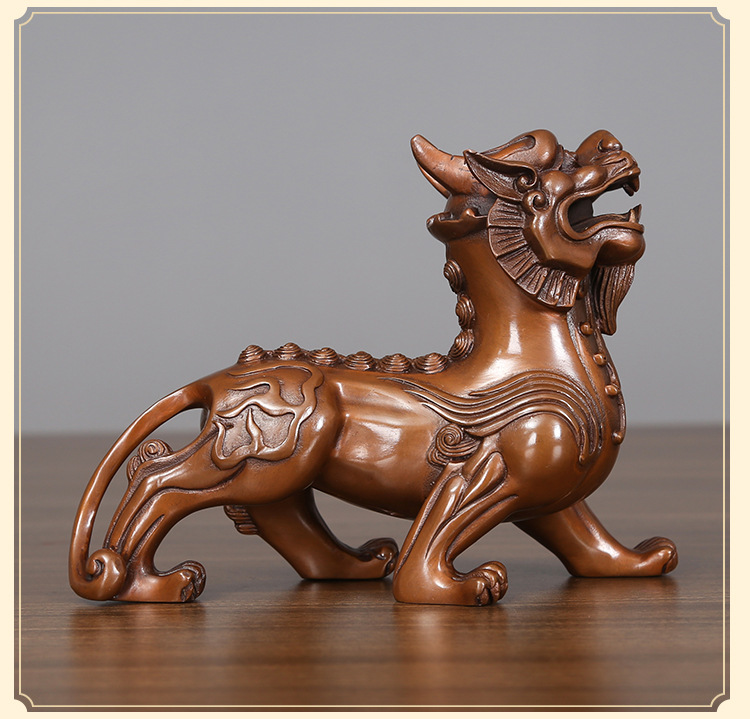 紫铜双角貔貅摆件家居工艺品公司乔迁开业礼品