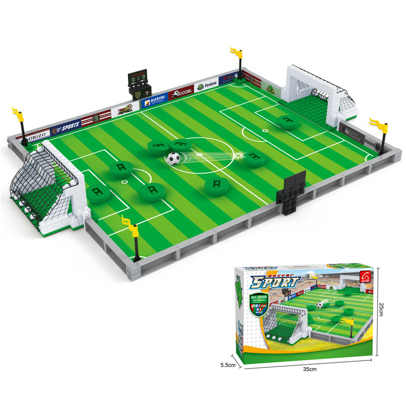 世界杯足球场拼插装积木儿童体育玩具diy兼容乐高足球场运动场系