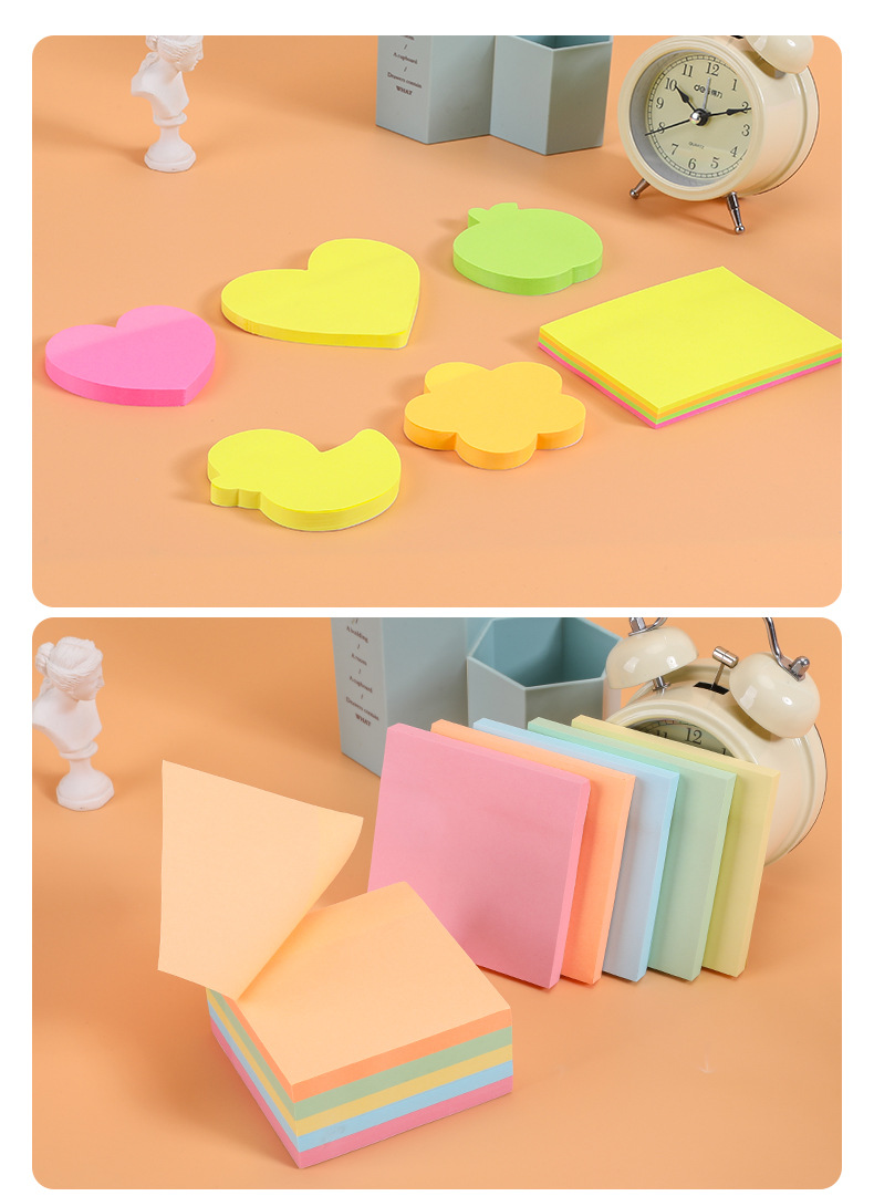 彩色便利贴创意便签本广告便签贴n次贴外卖便签记事贴异形便签贴