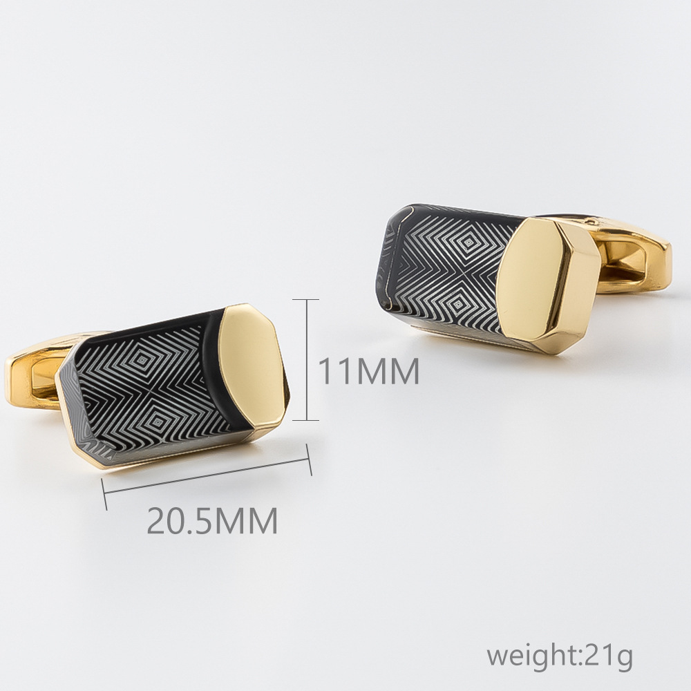 products in stock new high-grade epoxy electroplating alloy cufflinks foreign trade men‘s classic business french cufflinks wholesale