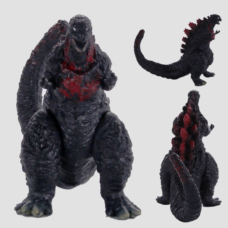 Godzilla Red Lotus Dongbao a Dragon with Three Heads Movie Toy Garage Kit Model Soft Rubber Monster Mechanical Dinosaur Toy