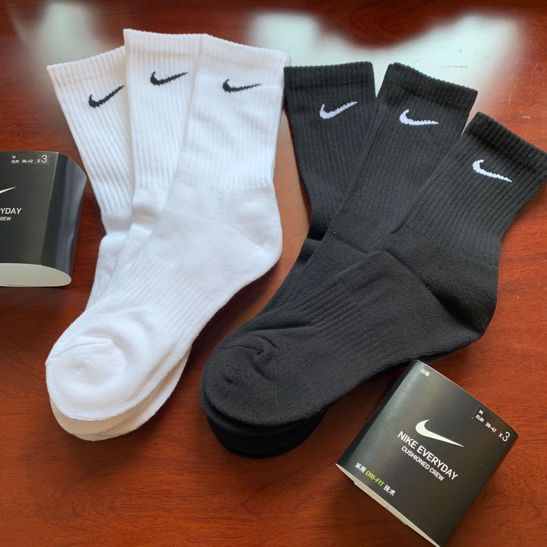 高筒耐.克运动袜nike男女款毛巾底 黑白耐克长筒袜子棉袜批发