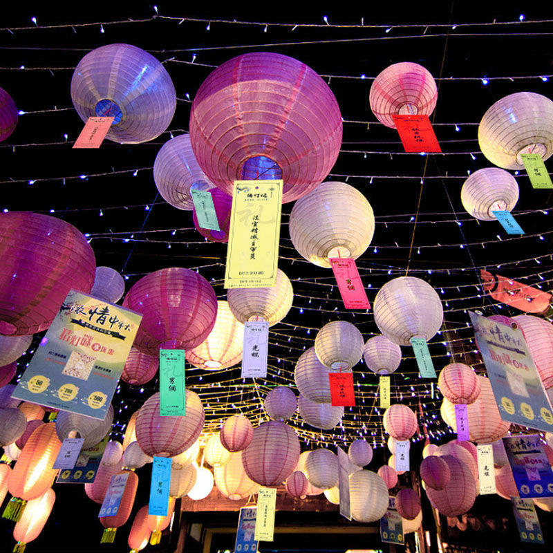 中秋节灯笼装饰品幼儿园店铺场景布置商场活动挂饰灯谜国庆节装饰