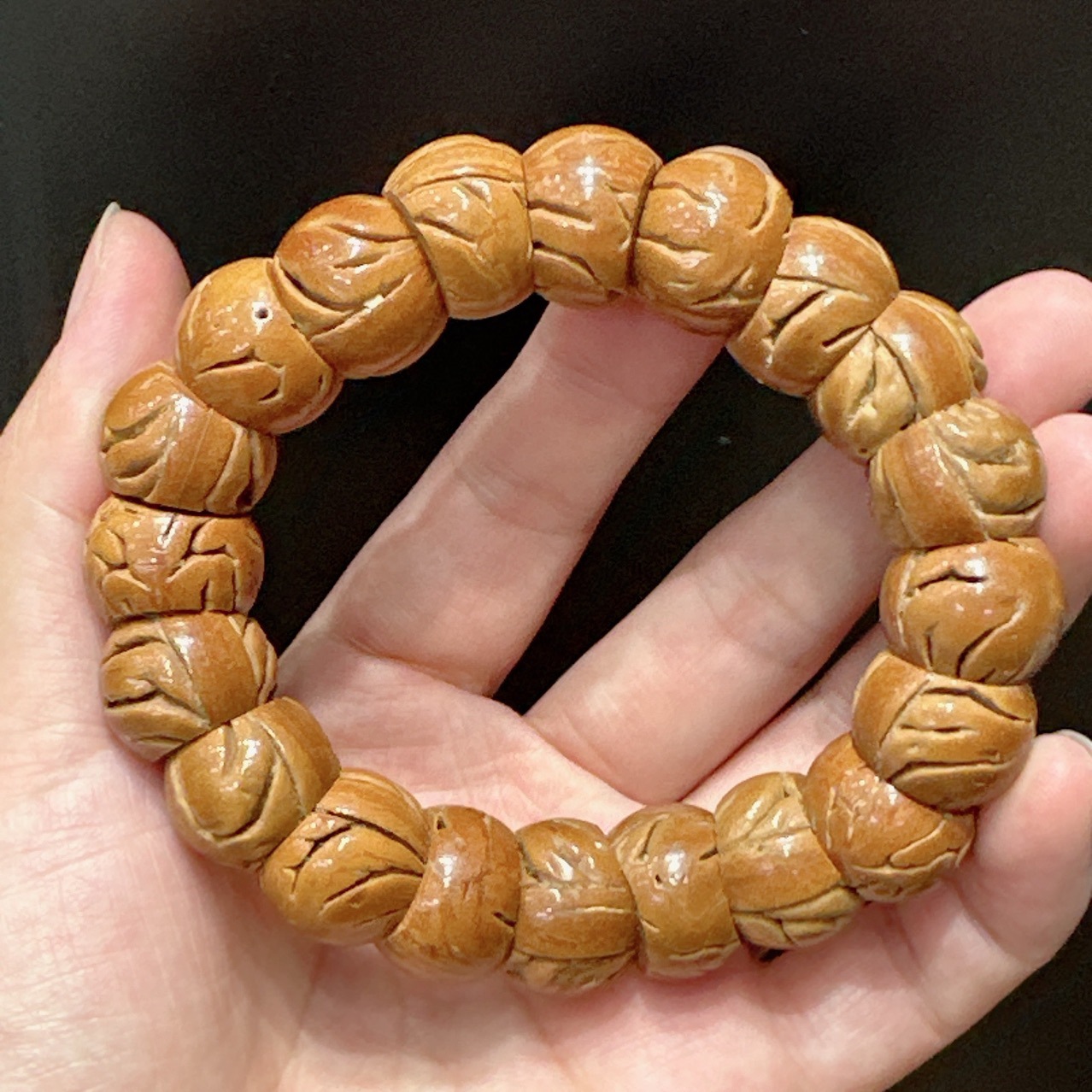 约15mm手持佛念珠大肠手串秦岭龙纹文玩桃核打磨光珠diy-阿里巴巴