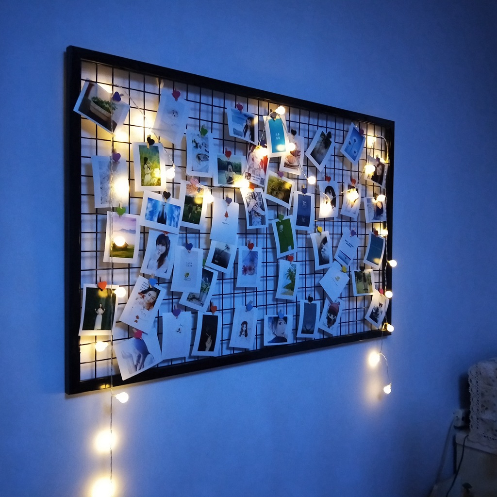 顺丰包邮铁艺网格照片墙居家装饰简约墙挂现代创意相框北欧壁饰