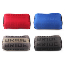 跨境改装汽车赛车座椅布头枕护颈枕头创意个性BRIDE头枕护肩垫