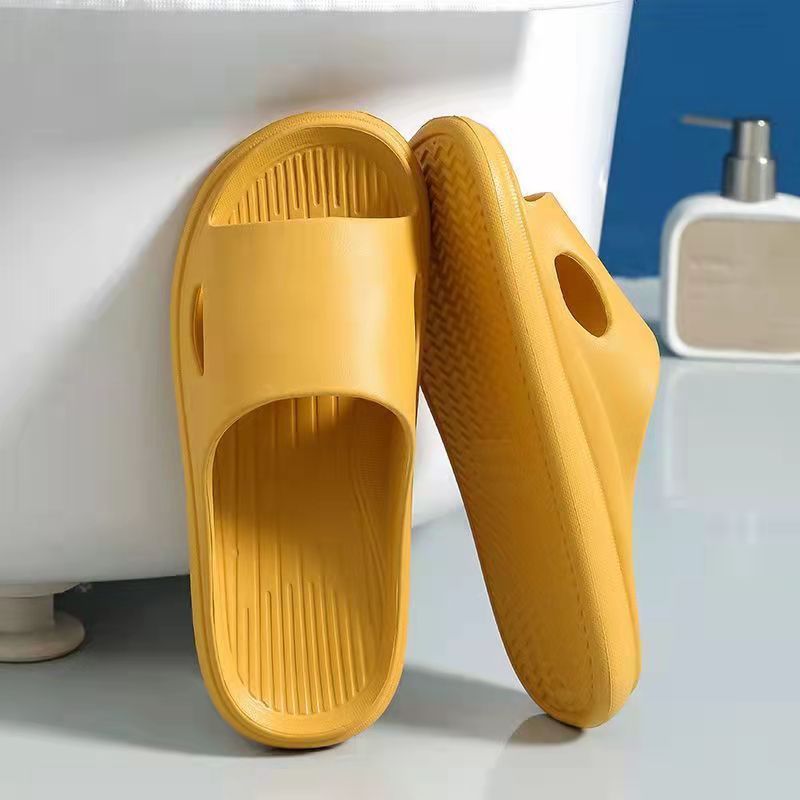 One Piece Dropshipping Best-Seller on Douyin Glossy Slip-on Slippers Summer Bathroom Slippers Women's Home Sandals Wholesale