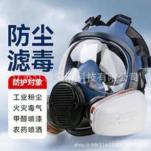 防毒面具全面罩喷漆甲醛防粉尘全脸专用放毒氧气头罩防尘防护面罩