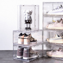 全透明收纳盒鞋盒亚克力鞋子收藏展示盒AJ球鞋磁吸鞋柜防氧化鞋墙