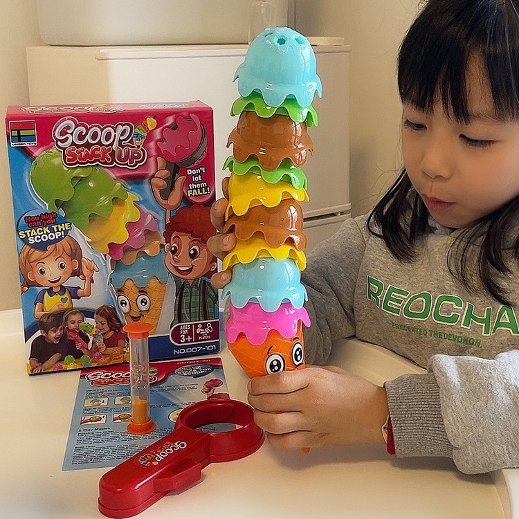 儿童益智玩具彩虹冰淇淋叠叠平衡乐叠叠亲子高聚会互动