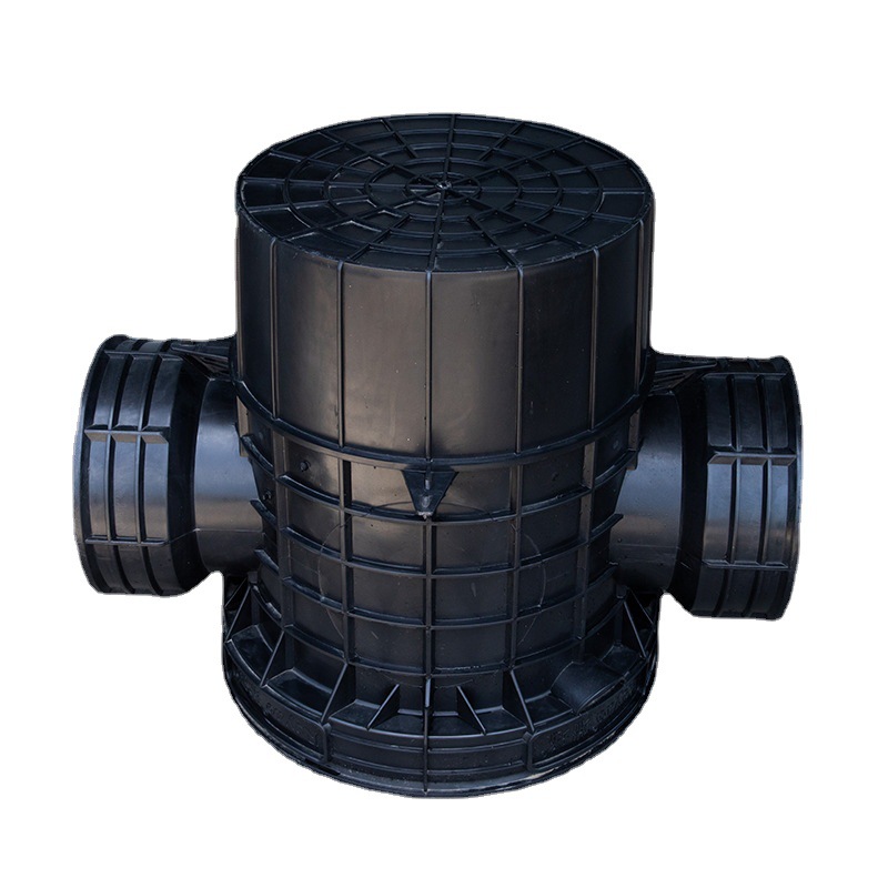 市政700pe成品加筋1000塑料检查井630沉泥45度450流槽直通雨污水