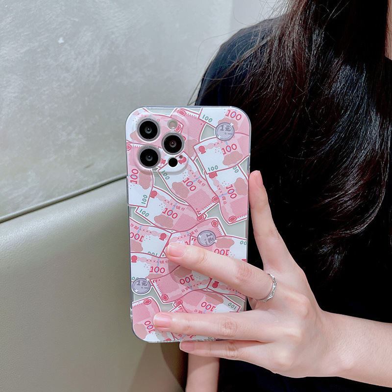 vivo超薄手机壳x23彩绘x27钞票透明软套全包x50/x50pro保护套y52s