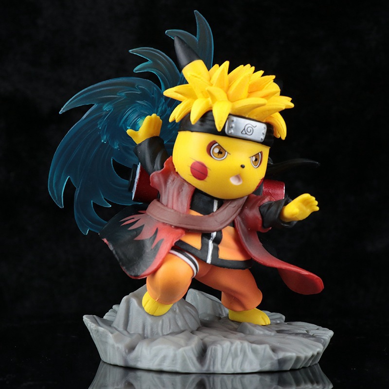 火影忍者 q版仙人模式 鸣人螺旋手里剑cos变装皮卡 手办摆件模型