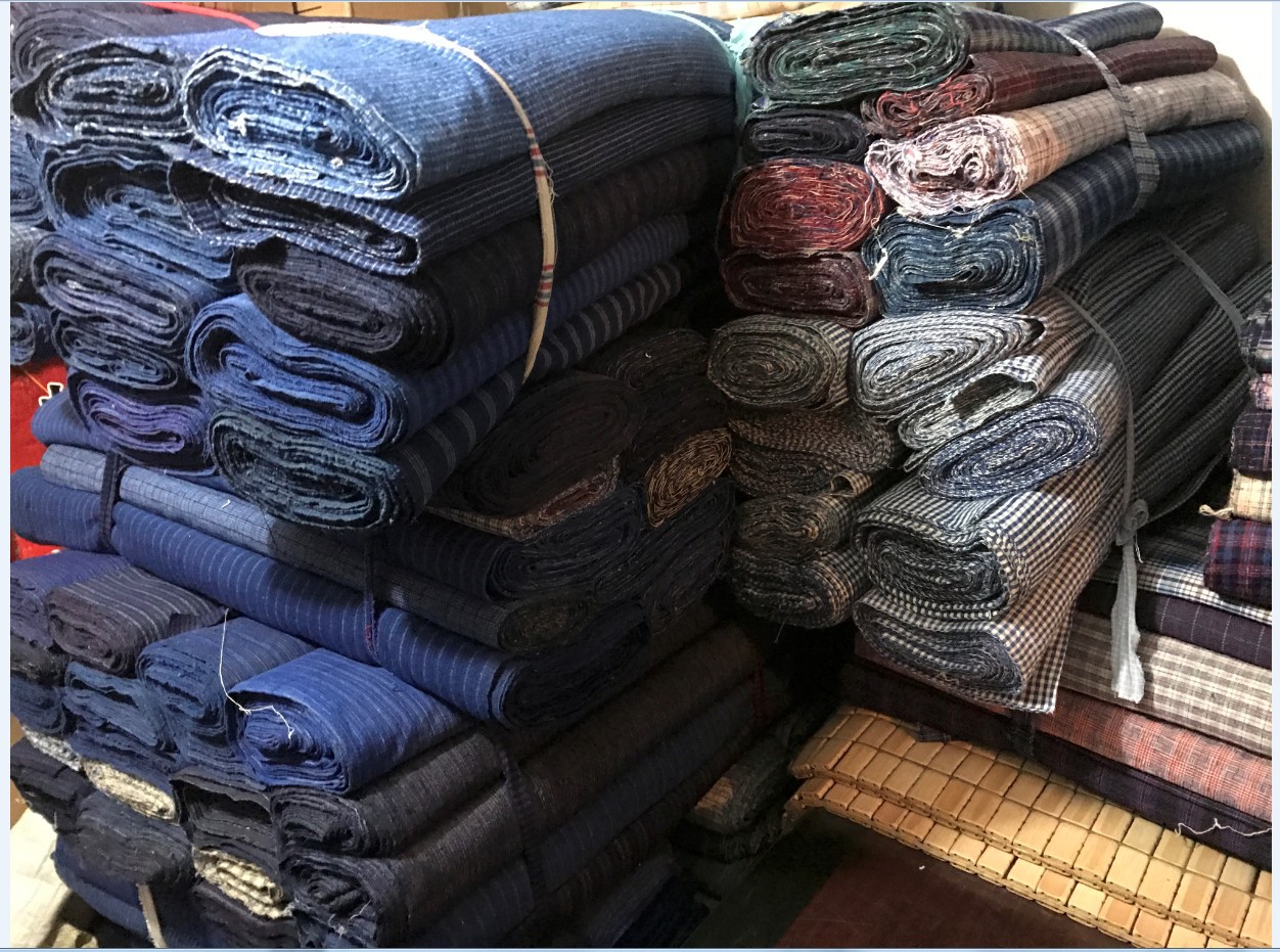 特价热卖全棉条纹布上海老粗布手织布土布老布土布布料手工布艺