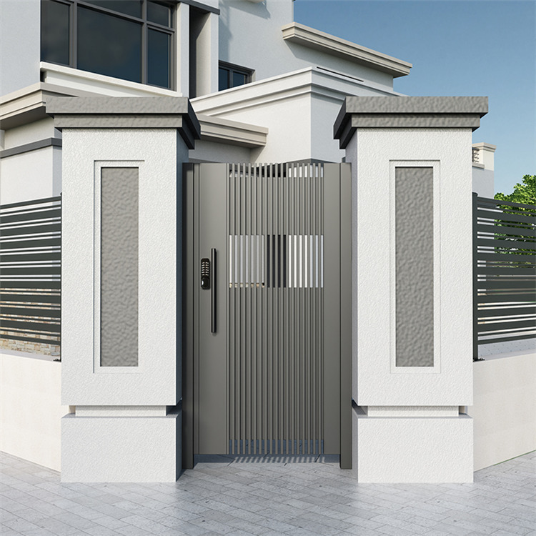 无锡别墅大门入户双开门常州乡村铝合金中式花园门苏州轻奢庭院门