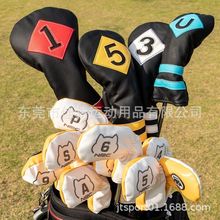 卡通高尔夫球杆套一字推杆套golf用品铁杆套木杆套可爱秋田犬配件