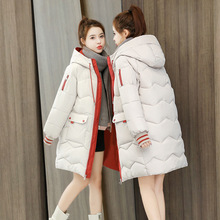 羽绒棉服女冬季新款中长款加厚外套韩版连帽保暖棉衣学生显瘦棉袄