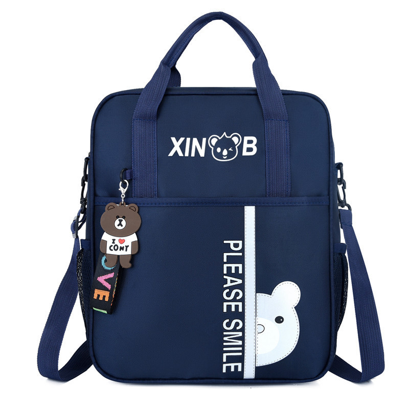 Tuition Bag Schoolbag Handbag Middle School Student Multi-Functional Tuition Bag Evening Self-study Shoulder Cross-Body Shoulders Three-Purpose Direct Sales