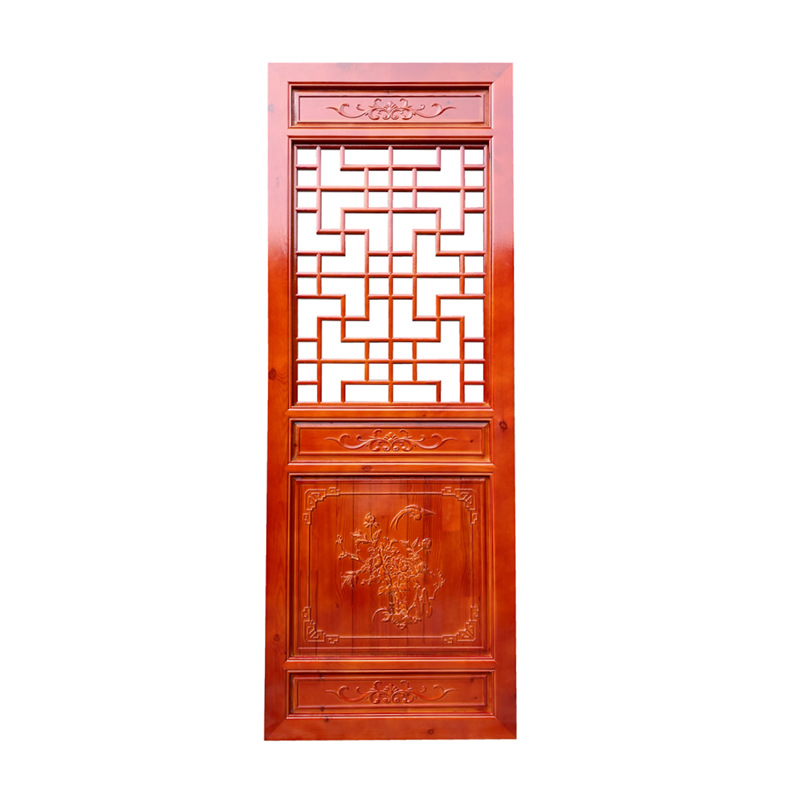 东阳木雕仿古门窗实木花格寺院古建园林中式门窗镂空花格木门定制