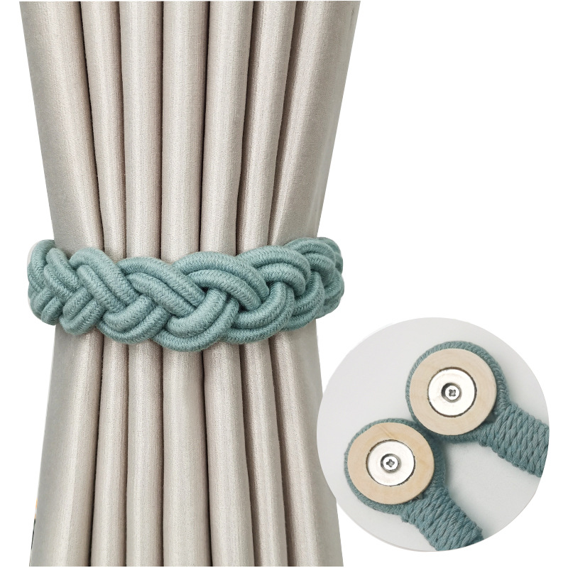 汉雅 跨境窗帘 束带窗帘纱绑带窗帘找扣窗帘磁力绑带窗帘扎带配件