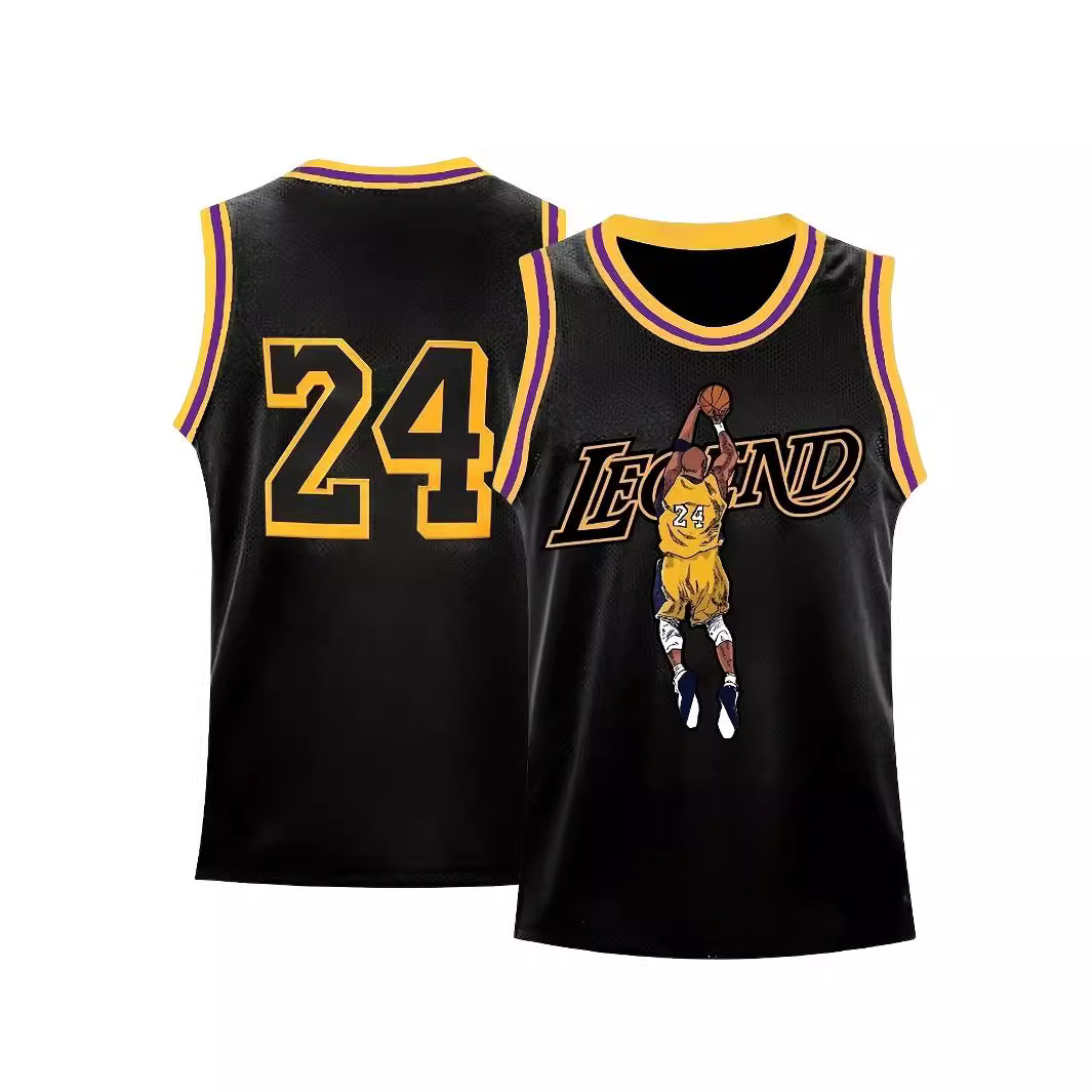新款24号球衣男湖人23号欧文库里篮球服训练服男女款3d数码印花