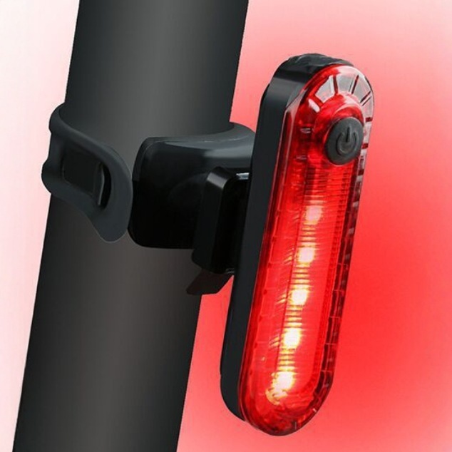 山地公路车夜间骑行高亮LED尾灯迷你防水USB长续航充电自行车尾灯