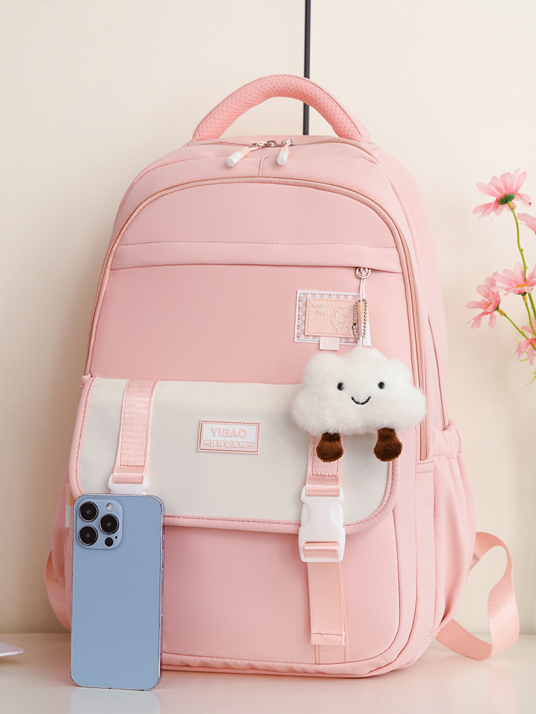 Schoolbag Backpack Trendy Women's Bag Backpack Travel Bag One-Piece Delivery Source Factory Spot Straight Hair Bag