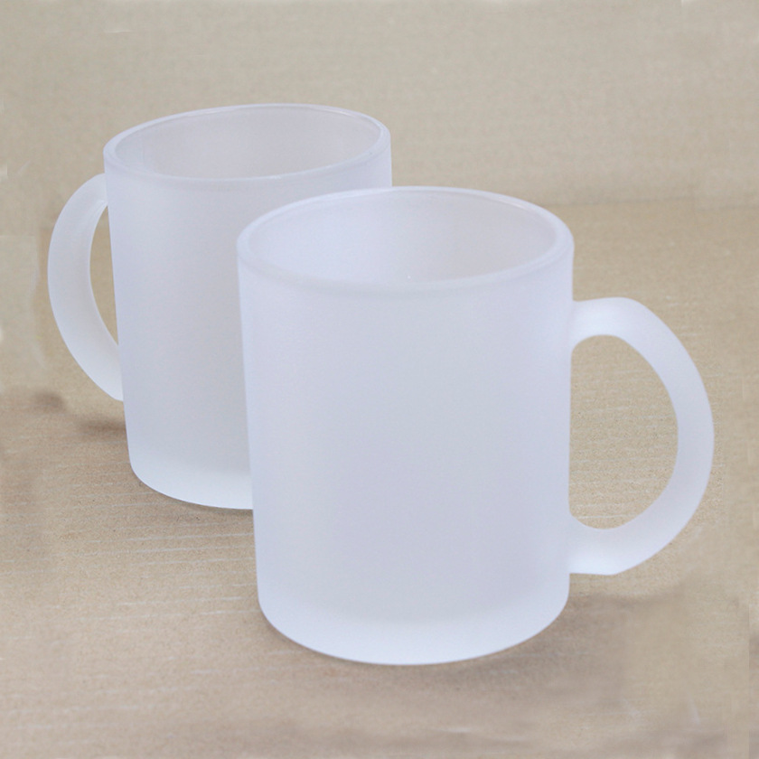 Blank Transparent Heat Transfer Glass 11oz Sublimation Coated Cup Beer Steins Frosted Glass Mug DIY