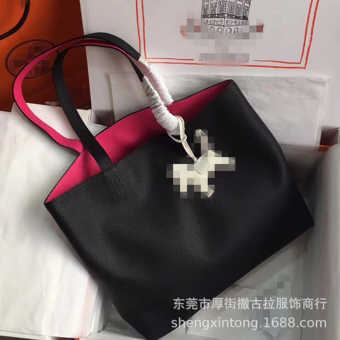 出口大牌托特真皮女包斜挎单肩手提包大容量外贸原单妈咪袋购物袋