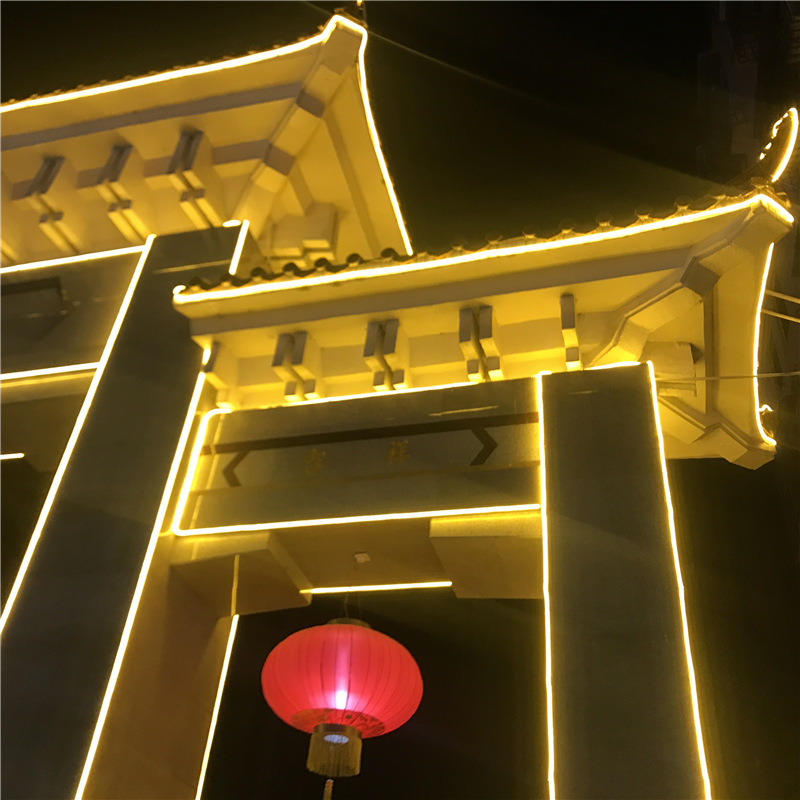 柔性圆形霓虹灯220v360 度发光招牌造型工程亮化广告户外防水婚庆