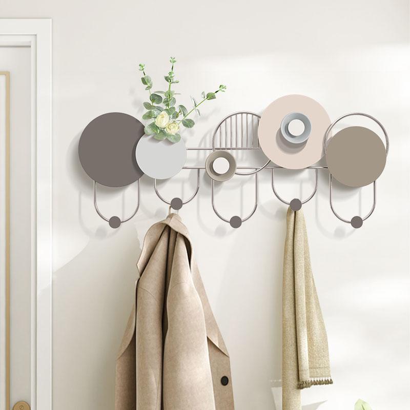 Entrance Entrance Hook Wall Key Storage Wall Mount Entry Door Rear Wall Coat Hook Clothes Rack Punch-Free