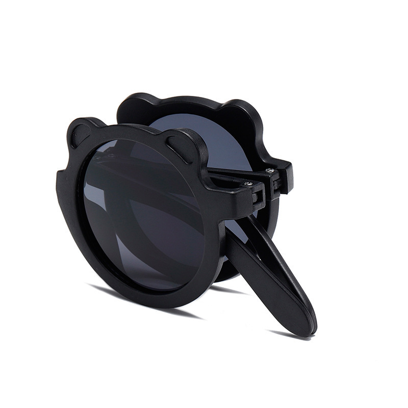 New Folding Bear Glasses Kids Sunglasses Sunglasses Fashion Boy Baby Sun-Shade Glasses Glasses Sun Protection Sunshade