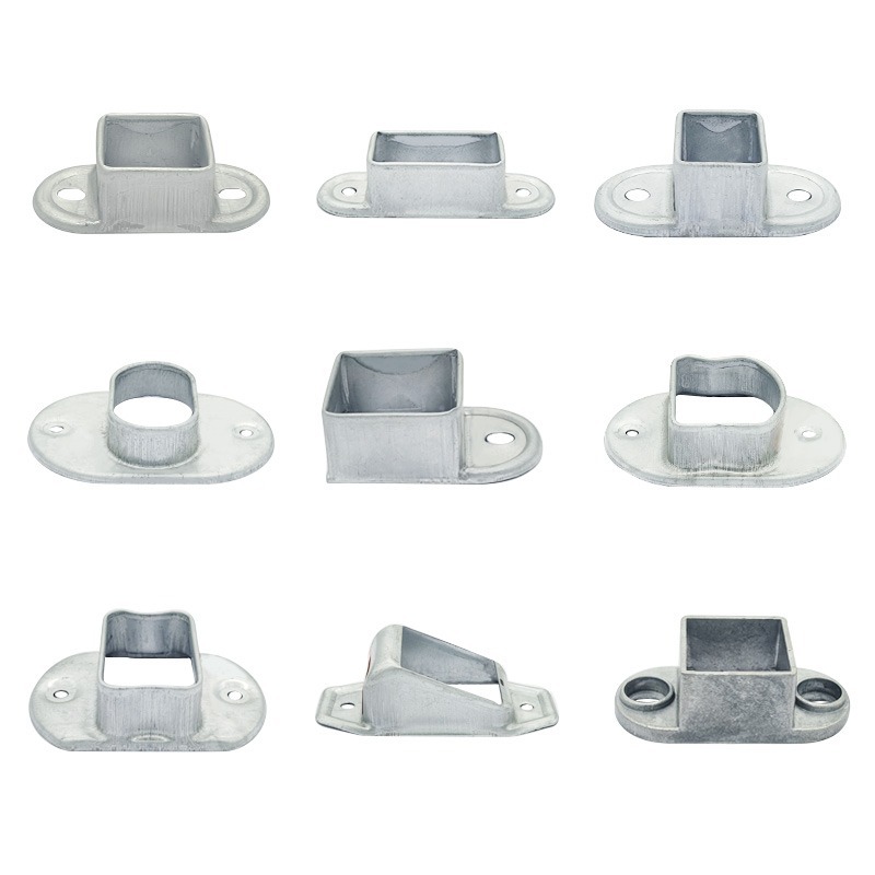 Balustrade Fixed Seat Accessories Zinc Steel Wall Balcony Front Seat Oblique Seat Connecting Piece for Stairs Guardrail Aluminum Alloy