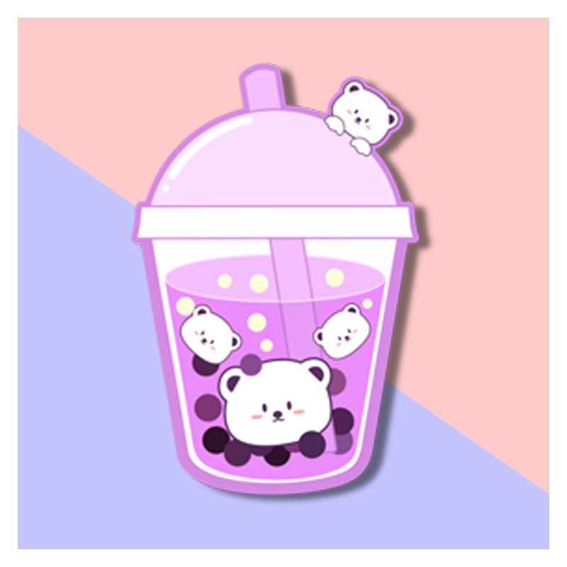 可爱卡通奶茶小动物亚克力徽章 包包个性萌物小猫胸针配饰