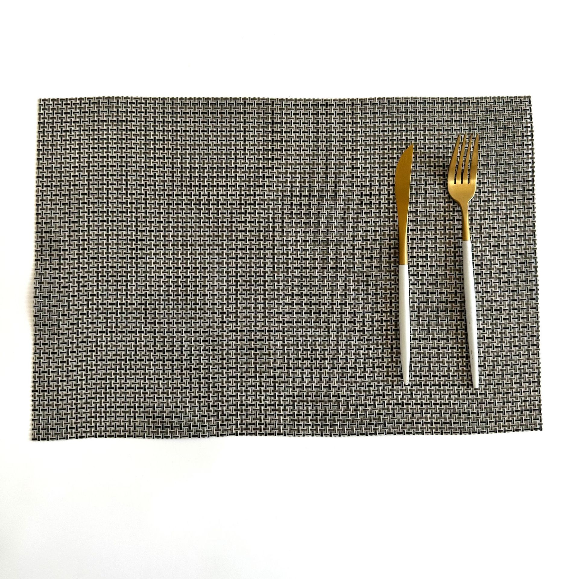 modern simple new pvc placemat western-style placemat hotel dining table cushion heat proof mat woven