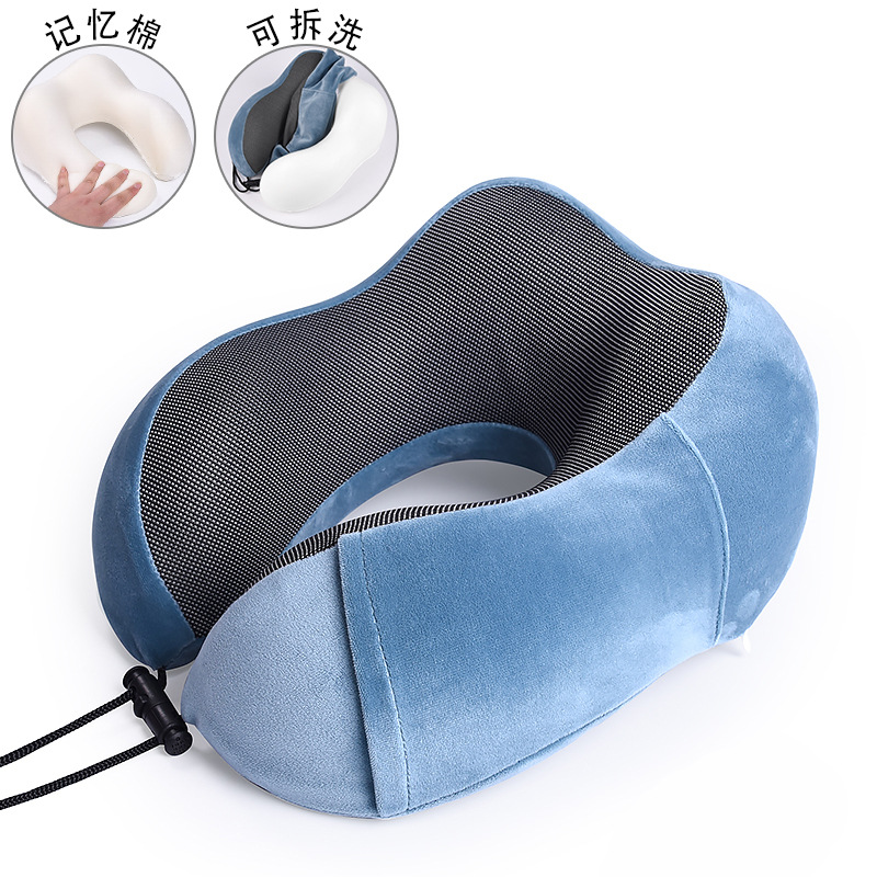 Hump U-Shaped Travel Pillow of Memory Foam U-Shaped Pillow Neck Pillow Aircraft Neck Pillow Neck Pillow Printed Logo Factory Wholesale