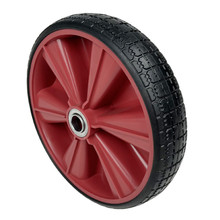 塑料轮毂耐磨免充气橡胶实心轮 手推车用10英寸工具车轮胎
