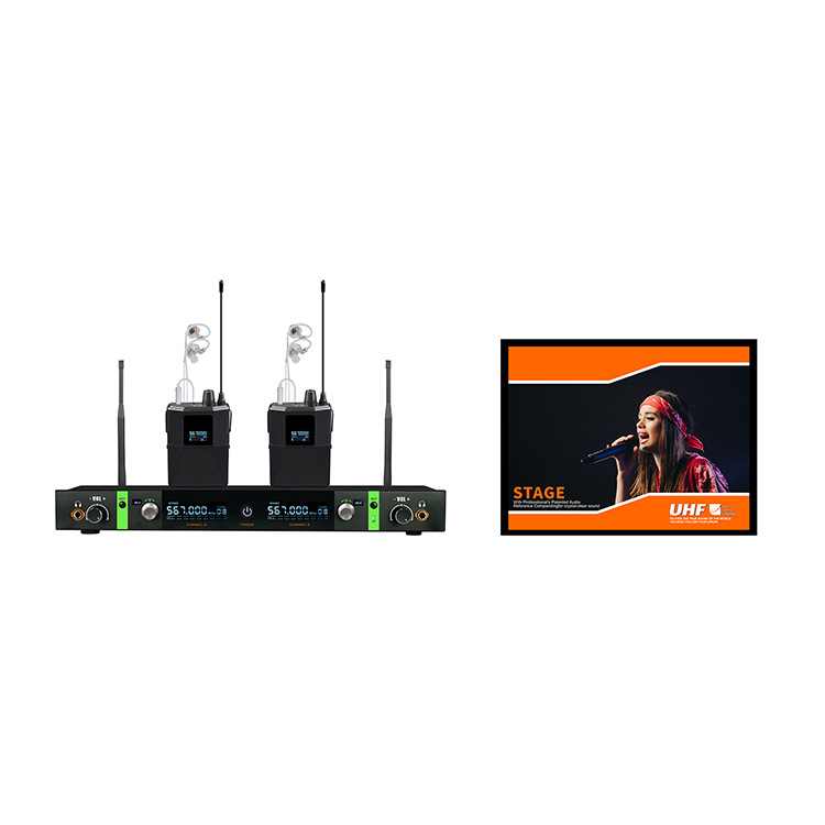 专业舞台演出无线话筒耳返监听耳机一拖二返听腰包麦克风xsw iem