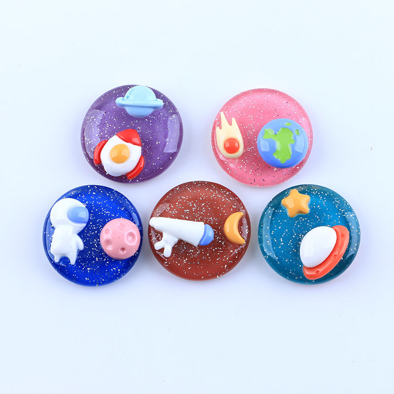 Dream Starry Sky Plate Series Cartoon Unique DIY Cute Phone Case Homemade Resin Accessories Wholesale Barrettes Decoration