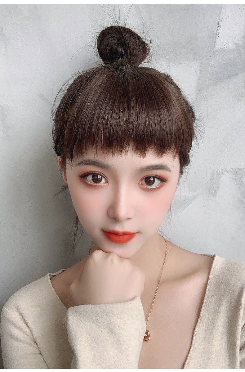 真发女眉上刘海片短发不规则二次元刘海片狗啃刘海假发女工厂现货