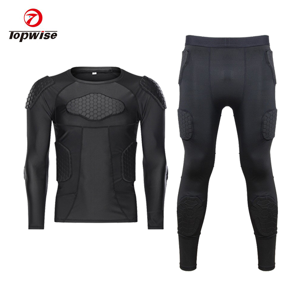 Anti-Collision Rugby Armor Pants Protection Sports Protective Gear Goalkeeper Soccer Suit Set Training Tights