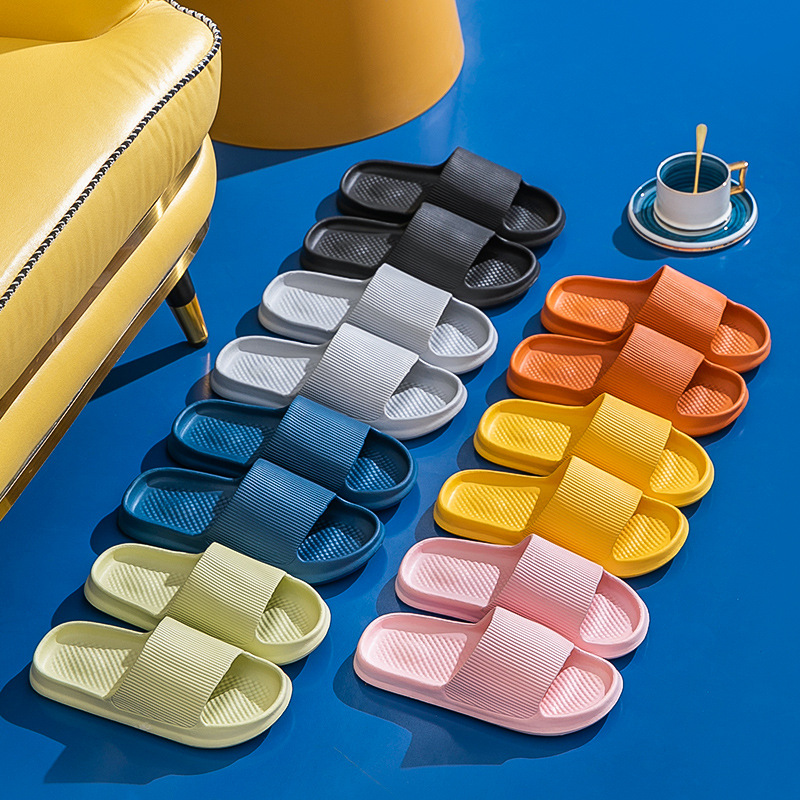 Slip-on Slippers for Women Summer Internet Celebrity Home Indoor Bathroom Bath Non-Slip Men's Hotel Home Couple Shoes