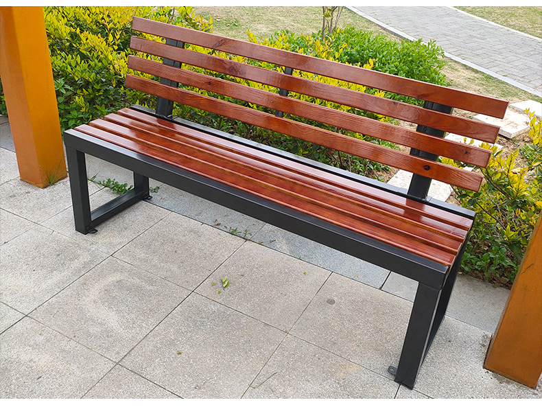 靠背公园长条椅小区休闲坐凳商场超市休息排椅室外广场庭院公园椅